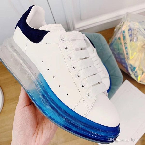 

fashion white shoes men's lightweight and comfortable wild tie small white shoes transparent air cushion shoes thick bottom increased