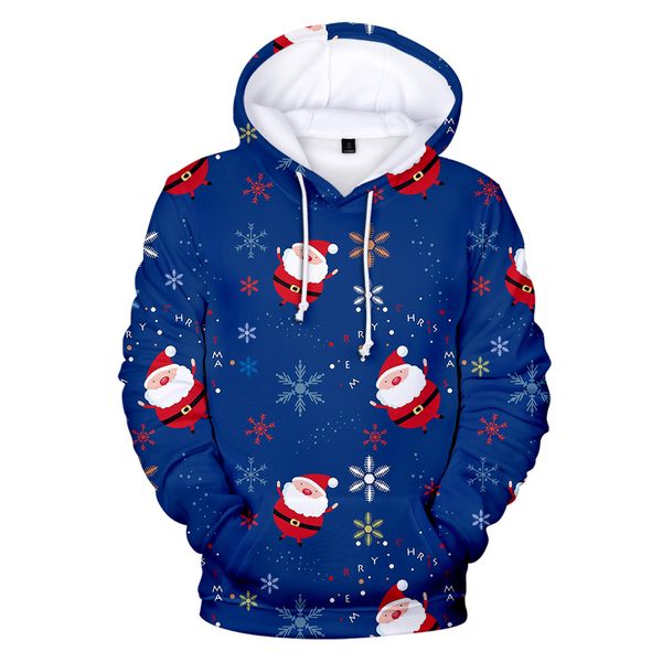 

2020 christmas hoodies men women 3d sweatshirts boy/girls christmas hoodie mens polluvers hoody brand design cap hooded coats, Black