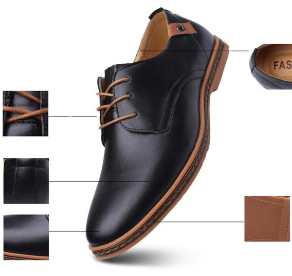 

mens lace up leather black wedding shoes classic man dress shoes formal big size fashion feb27