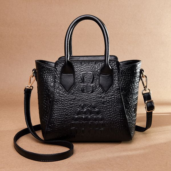 

2019 vintage crocodile genuine leather ladies handbags women bags woman shoulder bag female bolsas fashion tote