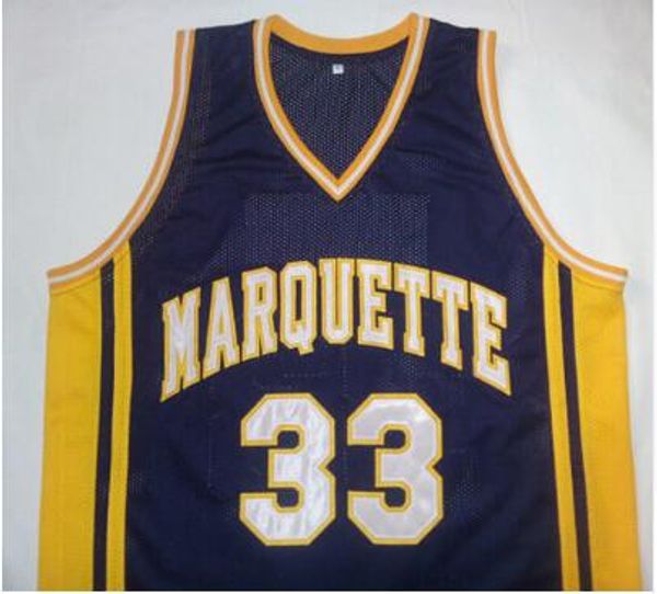 

custom men youth women vintage #33 jimmy butler marquette basketball jersey size s-4xl or custom any name or number jersey, Black