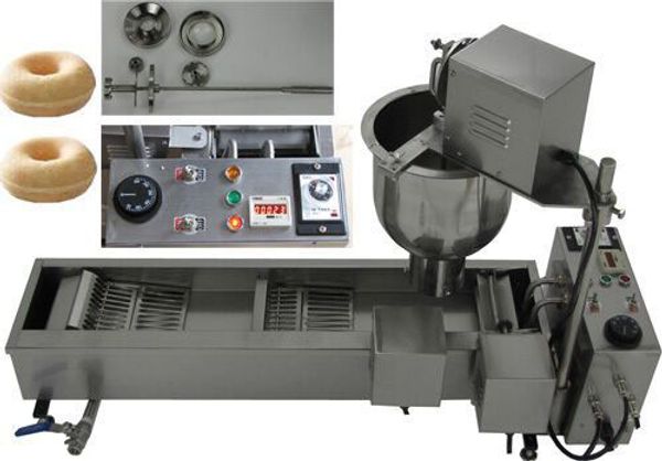 

горячие продажи коммерческие нержавеющей стали donut maker электрический 110 в 220 в автоматическая пончик пончик машина чайник fryer