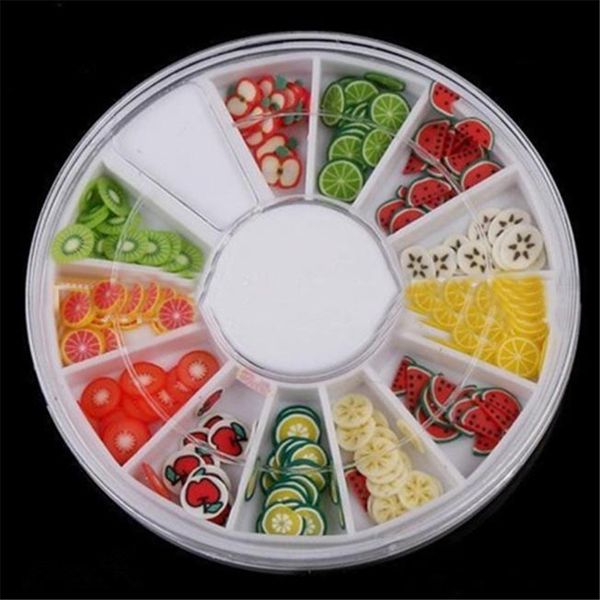 

nail diy nail art decorations fruit slices 3d wheel art rhinestones acrylic
