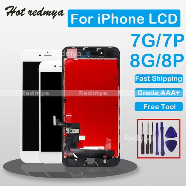 

lcd screen display for iphone 7 7g 7plus 8 8g 8 plus touch screen digitizer assembly replacement parts with repair tools