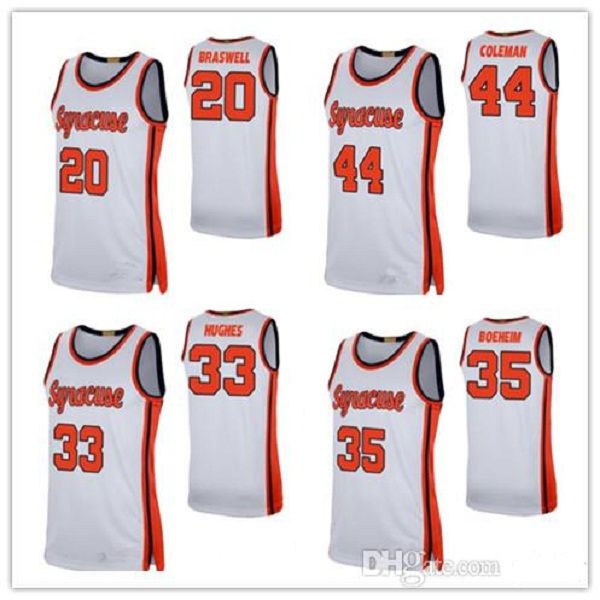 

new syracuse basketball jerseys 33 elijah hughes buddy boeheim derrick coleman marek dolezaj ncaa jersey orange white embroidered stitched, Black