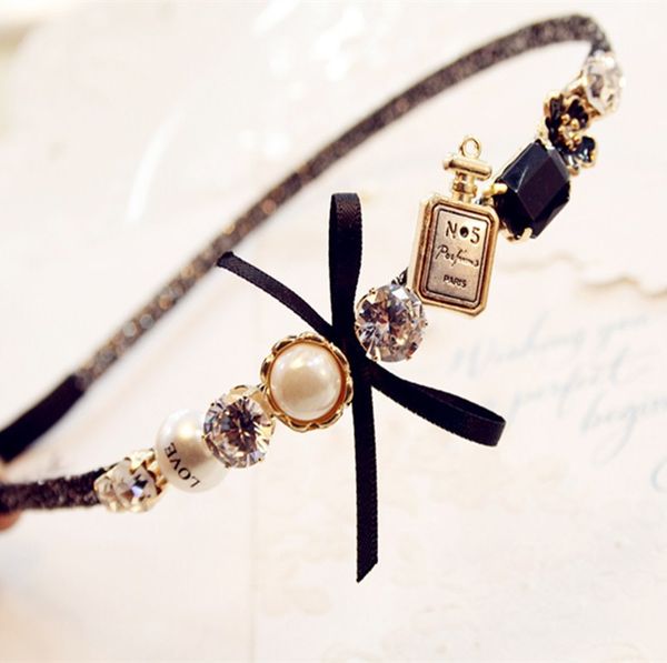 

new colorful rhinestone flower hair hoop headband hairband women girls bezel hair band hair accessories tool