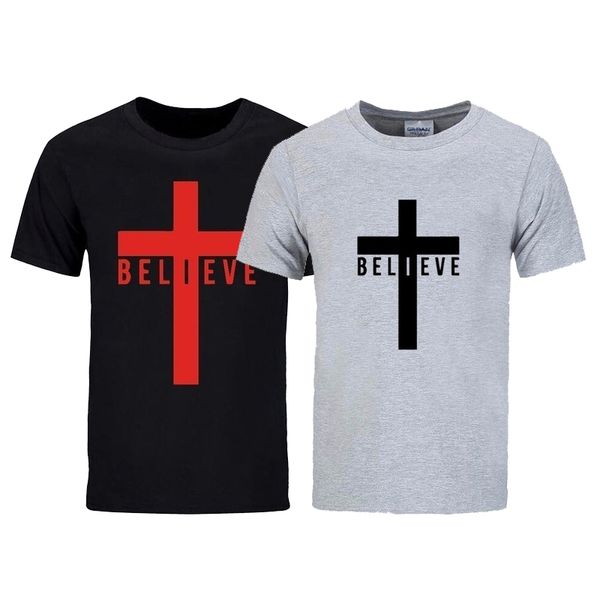 

2019 mens summer t shirts cross printing black white red grey mens fashion designer t shirt short sleeve s-3xl, White;black