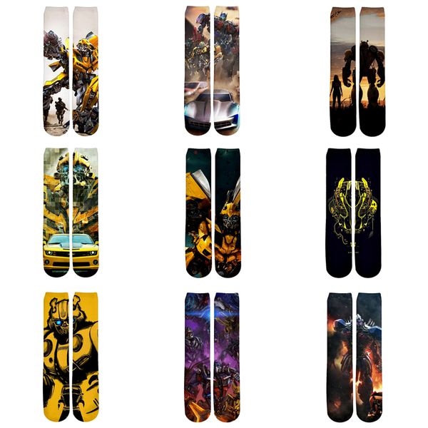 

plstar cosmos 2019 new moives new style cartoon 3d print men women funny socks 3d high socks men women high quality, Black