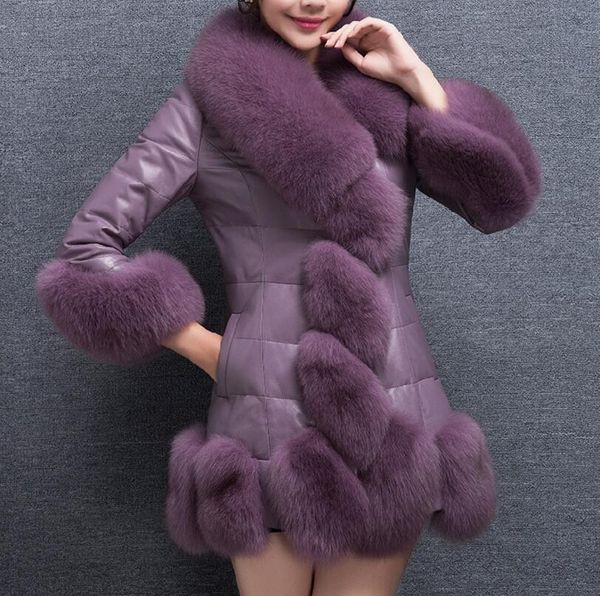 

fake fur autumn and winter 2018 new imitation fur one in the long section of leather women's mink coat tide, Black