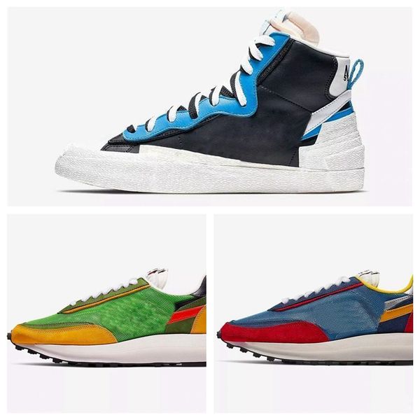 

2018 authentic blazer mid high sacai snow beach with the dunk white black legend blue ld waffle men basketball shoes bv0072-700