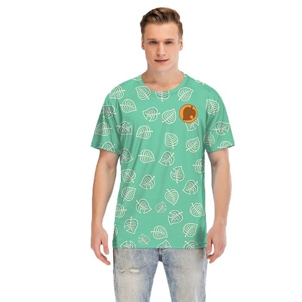 

2020 animal crossing t-shirt game cosplay costume nook t shirt fashion men women short sleeve tees, White;black