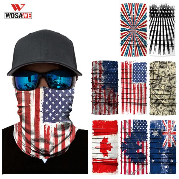 

wosawe motorcycle mask balaclava head scarf face shield anti-uv national flag banner bandana cycling snowboard scarf men women