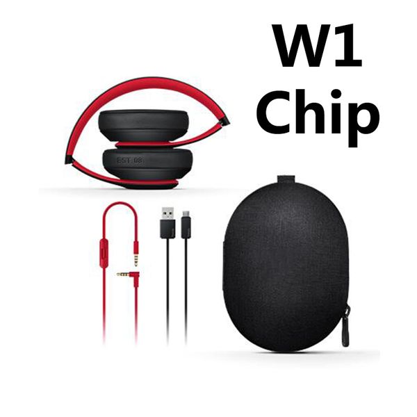 

2019 New W1 chip Wireless Bluetooth Stu-3 Headphones Headsets With Retail Box Musician Headphones 5pcs by DHL
