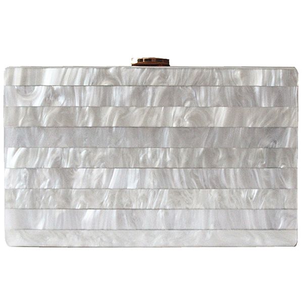 

fggs-fashion ladies evening bag new unique marble striped shoulder bag elegant acrylic portable casual clutch