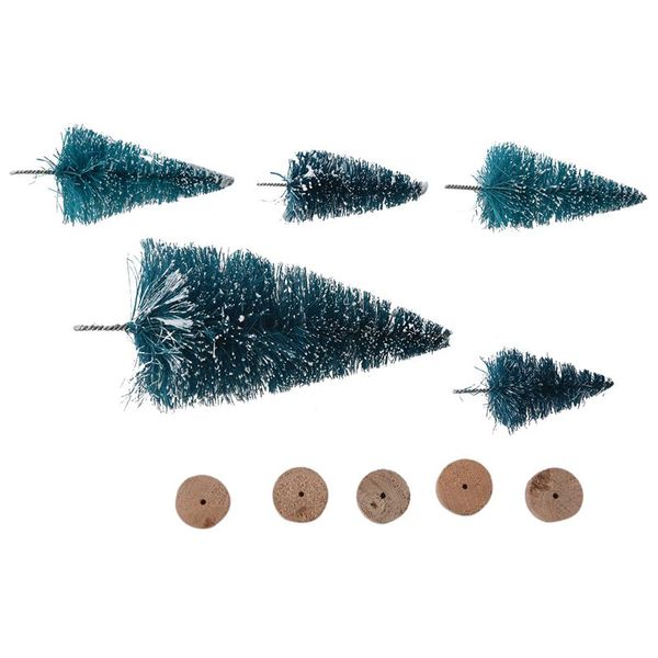 

5pcs snowflakes mini artificial christmas tree festival ornament decoration