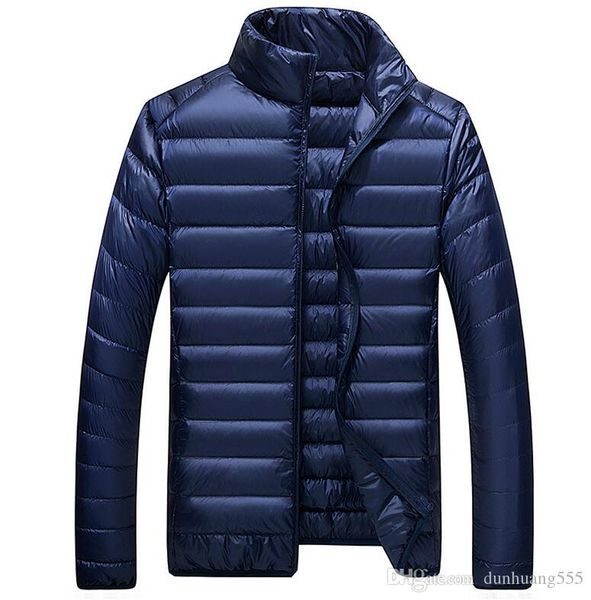 

высокое качество белая утка вниз зимняя куртка мужчины бренд легкий тонкий пуховик мужчины повседневная зимняя теплая пуховая куртка, Black