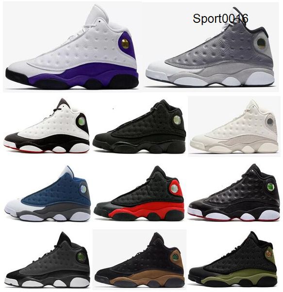 

new 13 13s lakers rivals atmosphere grey phantom black cat men women basketball shoes flint bred olive sneakers with box