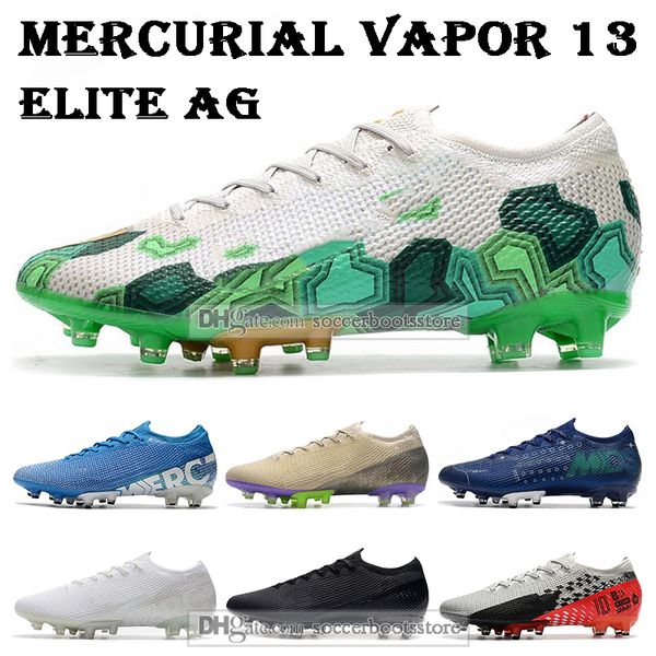 

new mens low ankle football boots cr7 mercurial vapors 13 elite ag soccer shoes neymar acc superfly xiii 360 fg soccer cleats, Black