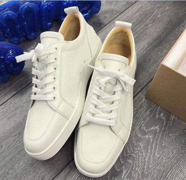 Brand Red Bottom Men Sneakers Junior Lowtop Rantulow Flat White Black ...