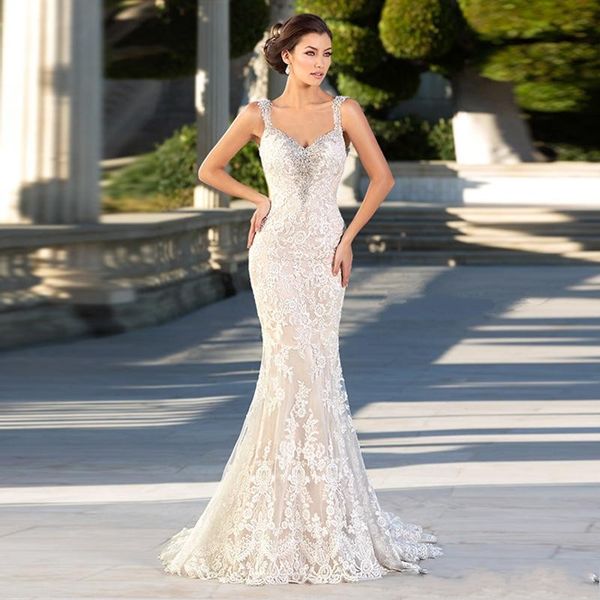 

Zuhair Murad Mermaid Wedding Dresses Lace Appliques Sweetheart Bridal Gowns Backless Sexy Beaded Gothic Trumpet Wedding Dress For Brides
