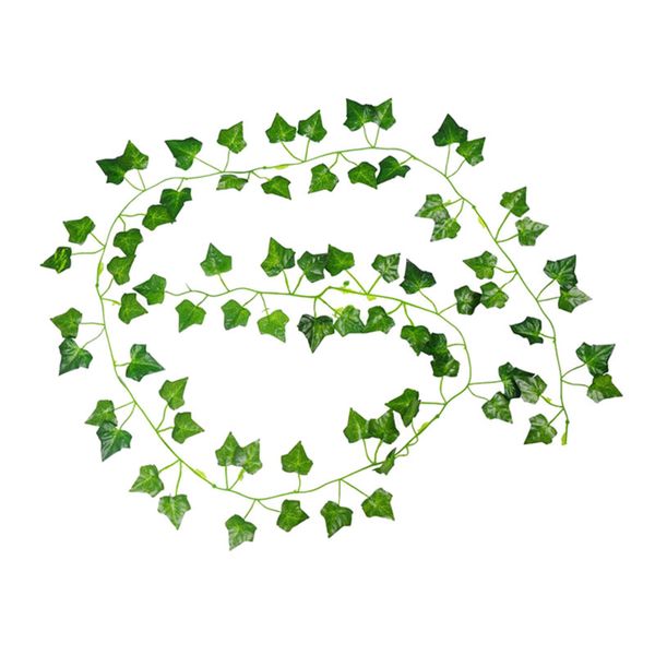 

2m long artificial plants green ivy leaves artificial grape vine fake parthenocissus foliage leaves home wedding bar decorat
