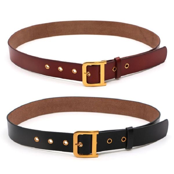 

fashion d buckle genuine leather belt for women cowhide wide waist belts corset jeans waistband for coat heren riem y191218, Slivery;black