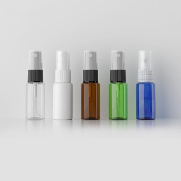 100 pcs 15ml pequena névoa de névoa de pulverização amostra de frasco de amostra de frasco, tamanho de viagem mini frasco de spray com bomba de pulverizador
