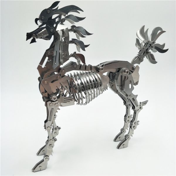 

Big horse 3D Steel metal puzzle assemble gift and toy DIY and finished model