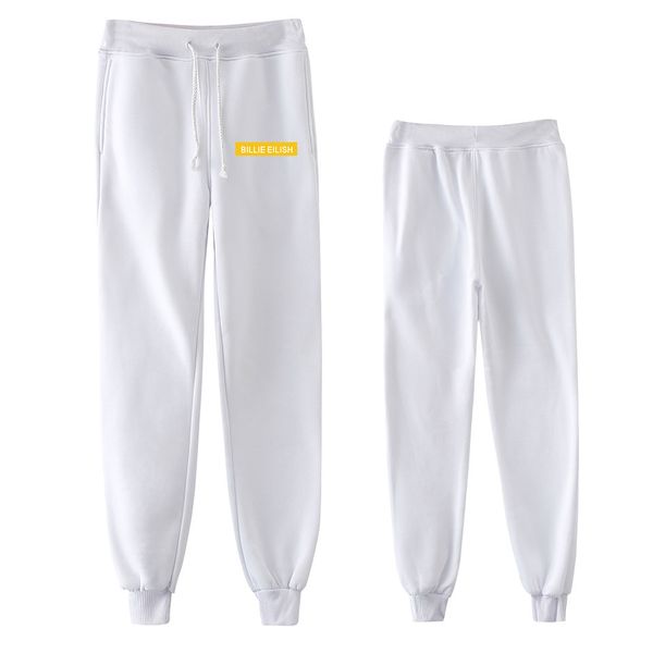 

2019 new fashion trend casual pants bilie eilish artist singer print women's men's sports pants loose comfort xxs-4xl, Black