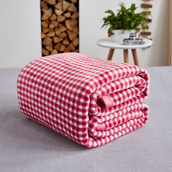 

blankets red white plaid blanket 150x200cm, 180x200cm, 200x230cm thick spring autumn for single double bed xf765-3