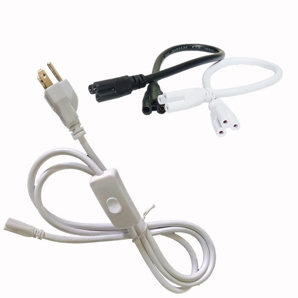 

5ft power cable with us plug for integrated t8 t5 led tubes lights cables accessories tube wire connector