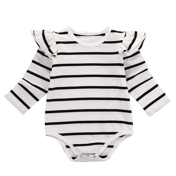 

Newborn Infant Toddler Kids Baby Boy Girl Cotton Striped Long Sleeve Jumpsuit Bodysuit Clothes Outfit