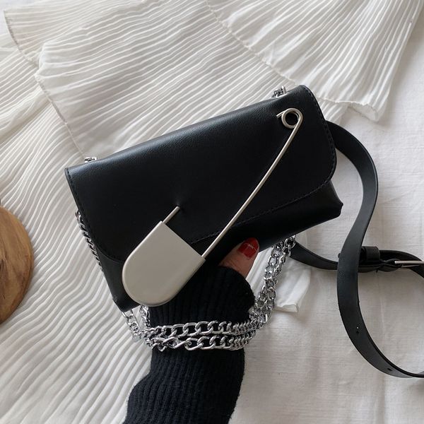 

ainyfu pu leather chest bags for women 2020 mini shoulder messenger bag lady simple phone bag travel chain cool waist packs d81