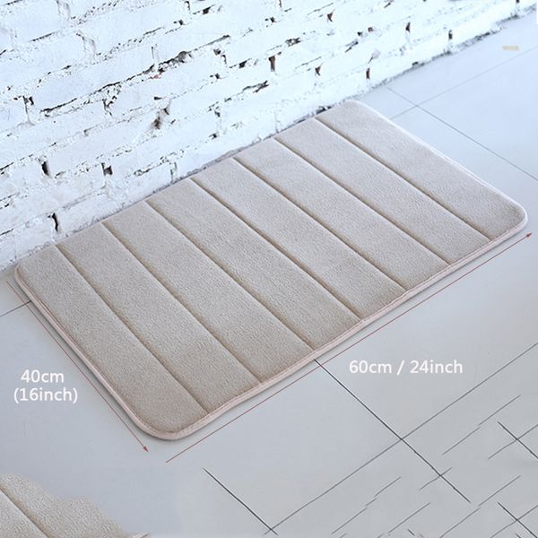 

40x60cm bath non-slip mat bedroom non-slip mats coral fleece memory foam rug shower carpet bathroom kitchen floor pad 13 colors dh1120