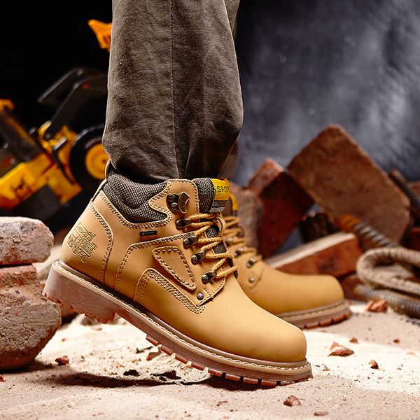 

brand super warm men's winter leather men waterproof rubber snow boots leisure boots england retro shoes for men yyj109, Black