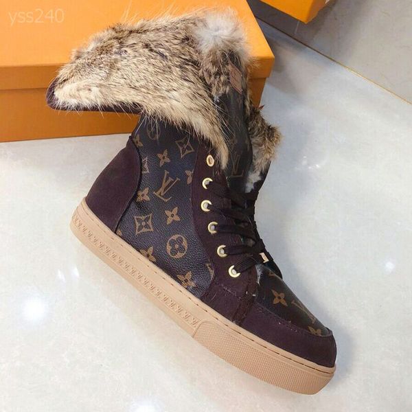 

europe and america snow boots female retro outdoor short tube thick bottom plus velvet winter thick fur lace-up short boots cotton shoes, Black