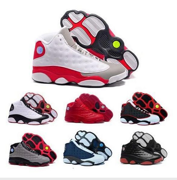 

new 13 xiii basketball shoes men women bred flints grey toe he got game hologram barons sport sneakers training shoes