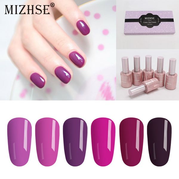 

mizhse 18ml classic purple color gel uv nail gel lacquer for manicure soak off uv acryl varnishes nails art nail polish, Red;pink