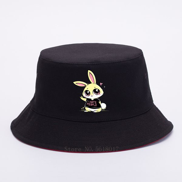 

i hate people panama bucket hat cap summer sport cap sun visor fishing fisherman hat