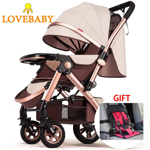 

2020 2 in 1 lightweight baby stroller with car seat travel system 360 rotation baby carriage landscape high view pram