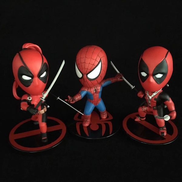 

волковая анимация x-war police deadpool q версия мертвой официантки мертвая официантка человек-паук обработчик ящиков