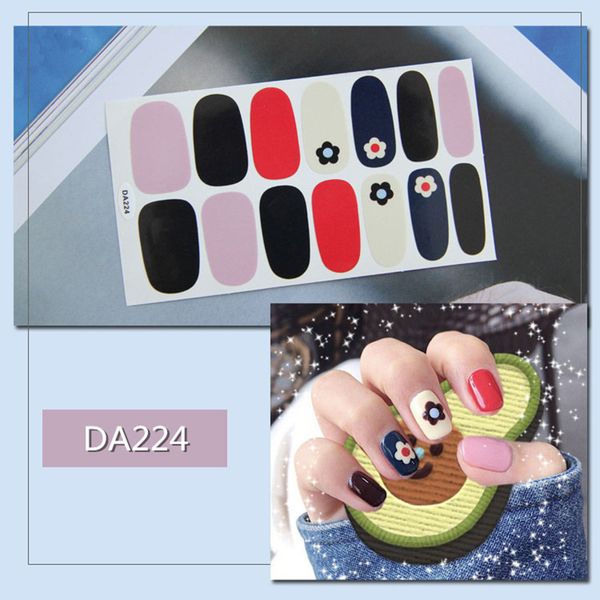 

girls nail sticker nail polish stickers gradation girl waterproof environmental protection stickers mh88, Black