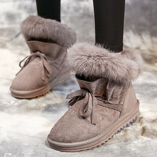 

2019 boots women winter snowboots warm shoes woman flats shoes snow women boots autumn winter fashion flat z11-51, Black