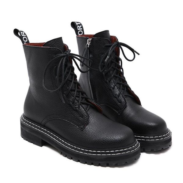 

2019 сапоги осенние женские сапоги короткие с застежкой-молнией ветер, Black