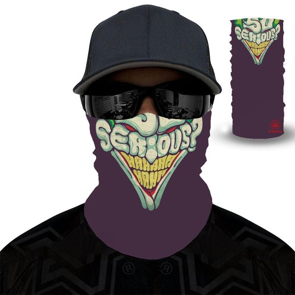 

hats, scarves & gloves sets 2021 3d clown windproof seamless magic headscarf skull neck bike hat hiking and cycling, Blue;gray