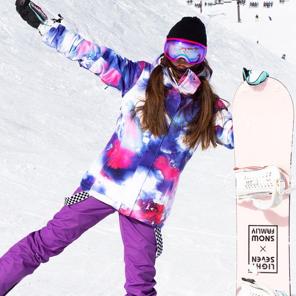 

simaining women winter warm ski jacket skiing snowboarding jacket snow coat windproof waterproof outdoor sport clothing