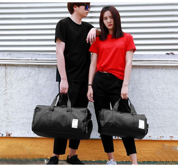 

gym bag leather sports bags big mentraining tas for shoes lady fitness yoga travel luggage shoulder black sac de sport handbags