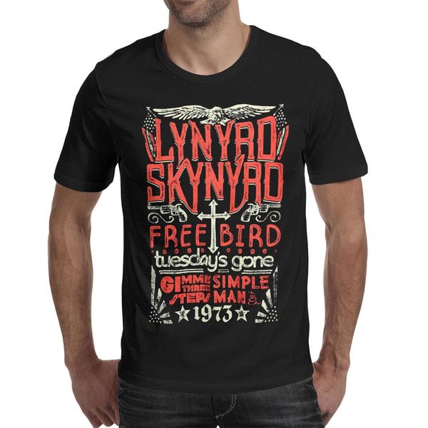 

lynyrd skynyrd free bird 1973 черные мужские футболки печать прохладно футболки супергероя на заказ спортивная футболка, White;black