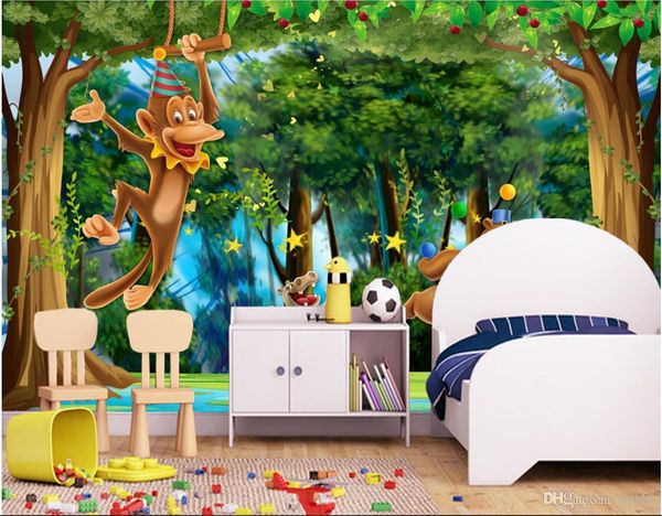 

3d room wallpaper custom photo non-woven mural Animal Park Fantasy Forest Children's Room Kids Room wallpaper for walls 3 d