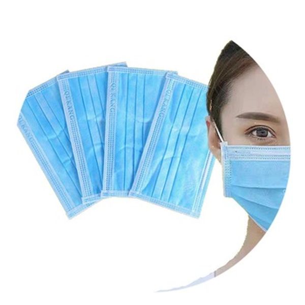 

promotion price with a class 3-ply non-woven daily mouth mask 3ply face masks disposable bfe95% marks face shield earloop fast dhl